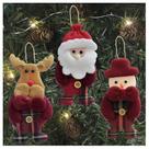 Kit 18 Enfeite Árvore Natal Pendente Papai Noel Boneco De Neve Rena 14cm