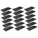 Kit 18 Estrados Piso Plastico Encaixe Preto Leve 25x50x2,5cm