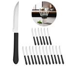 Kit 18 Facas Cabo Preto 21cm Mesa Posta Premium