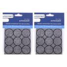 Kit 18 Feltros Redondos 30mm Deslizantes Autodesivos Cinza Para Proteção Chão Móveis Parede Cadeira Sofá Mesas Cama Cortados À Laser