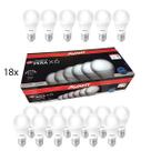 Kit 18 Lâmpadas 9w Led Bulbo Soquete Bivolt Branca Fria E27