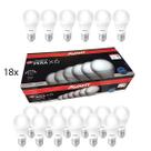 Kit 18 Lâmpadas 9w Led Bulbo Soquete Bivolt Branca Fria E27