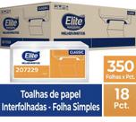 Kit 18 Papel Toalha Folha Simples Interfolhado Elite