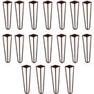 Kit 18 Pés de Metal 30 CM Hairpin Legs Mesa de Canto Rack e Puffs Bronze G41
