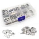 Kit 180 arruelas arroelas em aço inox c. caixa nao enferruja
