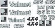 Kit 19 Adesivos Compatível Valmet Sisu 685 4x4