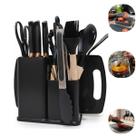 Kit 19 Utensilios Silicone Cozinha Jogo Faqueiro Tabua