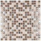 Kit 1m² Pastilha de Marmore e Inox 30cm X 30cm