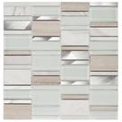 Kit 1m² Pastilha de Marmore e Inox 30cm X 30cm