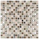 Kit 1m² Pastilha de Marmore e Inox 30cm X 30cm