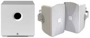 Kit 2.1 Caixa JBl Control SA-PRO C-SA5 Branco +CUBE 8 Branco Kit 2.1 Caixa JBl Control SA-PRO C-SA5 Branco +CUBE 8 Branco
