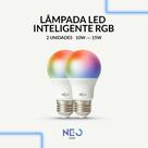 Kit 2 a 5 Lampada Led Pera Smart Inteligente Wifi 2.4 GHz 10w RGB Colorido E27 Neo Avant