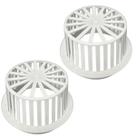 Kit 2 Abacaxi Ralo Anti Entupimento 150mm Plástico Branco para Calhas