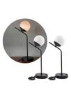 Kit 2 Abajur de Mesa Moderno Com Interruptor Com Vidro Globo com lâmpada Para Decoração De casa, quarto, Sala, Cama e cabeceira