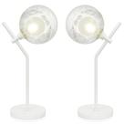 Kit 2 Abajur Luminária De Mesa Aro Jabuticaba Harmony Branco