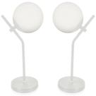 Kit 2 Abajur Luminária De Mesa Aro Jabuticaba Orby Branco