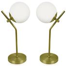 Kit 2 Abajur Luminária De Mesa Aro Jabuticaba Orby Dourada Kit 2 Abajur Luminária De Mesa Aro Jabuticaba Orby Dourada