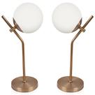 Kit 2 Abajur Luminária De Mesa Aro Jabuticaba Orby New Cobre