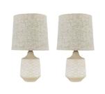 Kit 2 Abajures Com Cúpula Palha - Luminárias de Mesa / Sala