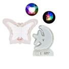 Kit 2 Abajures Noturnos Borboleta e Lua Iluminação Infantil