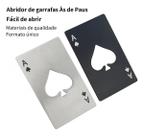 Kit 2 Abridor De Garrafa Carta Baralho Inox
