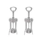 Kit 2 Abridor de Vinho Garrafa Saca Rolha Aço inox Baccani