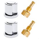 Kit 2 Acabamento de Registro 1/2 3/4 e 1 Polegada C50 Cromado Pressão Gaveta Padrão Docol
