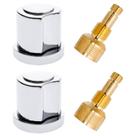 Kit 2 Acabamento de Registro 1/2 3/4 e 1 Polegada C50 Cromado Pressão Gaveta Padrão Fabrimar