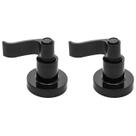 Kit 2 Acabamento de Registro 1/2 3/4 e 1 Polegada C70 Curvo Preto Black Pressão Gaveta Padrão Deca Kit 2 Acabamento de Registro 1/2 3/4 e 1 Polegada C70 Curvo Preto Black Pressão Gaveta Padrão Deca