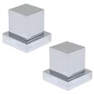 Kit 2 Acabamento Metal Registro Base Docol Quadrado Cromado Kit 2 Acabamento Metal Registro Base Docol Quadrado Cromado