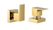 Kit 2 Acabamento Para Chuveiro Quadrado Alavanca Dourado Brilhante Banheiro Padrão Deca