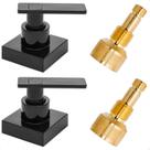 Kit 2 Acabamento para Registro 1/2 3/4 e 1 Alavanca Preto Pressão Gaveta Chuveiro Padrão Docol
