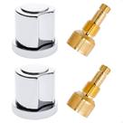 Kit 2 Acabamento para Registro 1/2 3/4 e 1 C50 Cromado Pressão Gaveta Chuveiro Padrão Docol