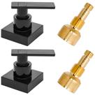 Kit 2 Acabamento para Registro 1/2 3/4 e 1 Polegada Alavanca C73 Preto Black Pressão Gaveta Padrão Fabrimar