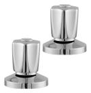 Kit 2 Acabamento Registro Docol C50 Metal Gaveta Pressão