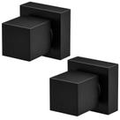 Kit 2 Acabamentos Para Registro Preto 16 Estrias Metal UN