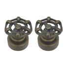 Kit 2 Acabamentos Registro Industrial Rustico Dourado Ouro Velho Pressão e Gaveta Metal Luxo