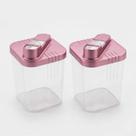 Kit 2 Açucareiro Cristal Tampa cor Preta Branca ou Bege cor:Rosé