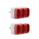 Kit 2 adaptador benjamin Triplo universal plug 10A e 20A, compatível com diversos aparelhos até 220v