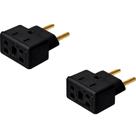 Kit 2 Adaptador Bob Quad Preto 10/20A Porcelana Sintética Kit 2 Adaptador Bob Quad Preto 10/20A Porcelana Sintética