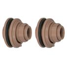 Kit 2 adaptador caixa dagua flange aa soldavel 32mmx1"