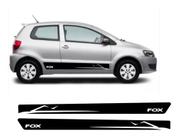 Kit 2 Adesivo Carro Fox Volkswagen Faixa Lateral Em Vinil