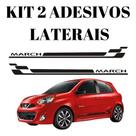 Kit 2 Adesivo Carro Nissan March Faixas Laterais