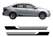 Kit 2 Adesivo Carro Virtus Volkswagen Faixa Lateral