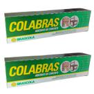 Kit 2 adesivo contato sapateiro tenis colabras 30g brascola