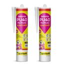 Kit 2 Adesivo Selante PU40 Multiuso Preto 360g Quartzolit