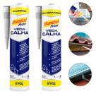 Kit 2 Adesivo Veda Calha Cola Selante Para Vedações Em Geral 270g Transparente Profissional
