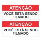 Kit 2 Adesivos Atenção Você Está Sendo Filmado