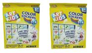 Kit 2 Adesivos Color Stickers Acrilex Crie Seu Adesivo