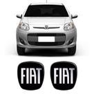 Kit 2 Adesivos Emblema Fiat Novo Palio Preto Black 2012/2017